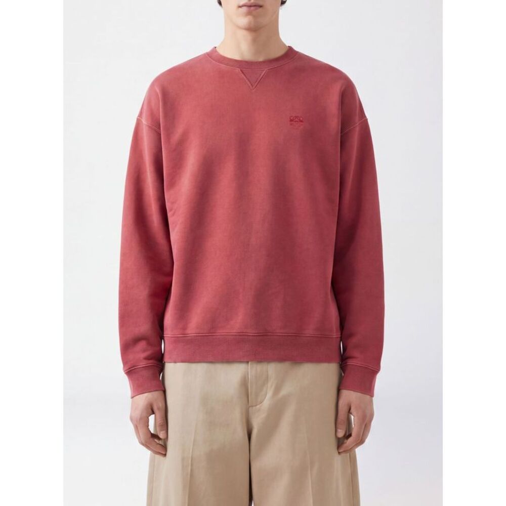 Loewe Men Crewneck Jumper Loewe In Cotton With Tone-On-Tone Embroidered Anagram